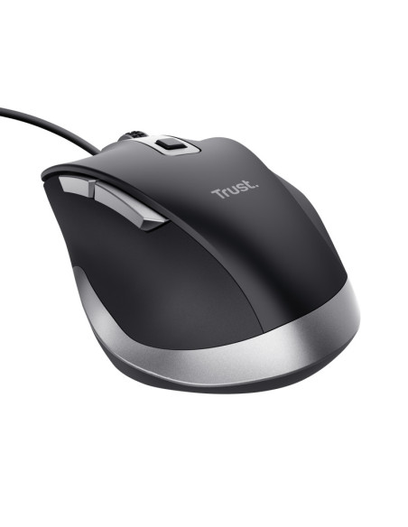 Mouse TRUST Mouse Trust Fyda cu fir 5000 DPI, negru
