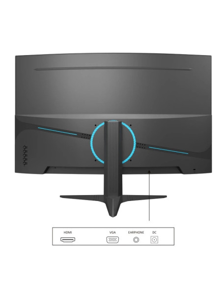 Monitor LED Gaming Curbat 27 inch OptimX MT27Y, Full HD,1920x1020, VGA, HDMI, Slim, NoFrame, LED "75255"