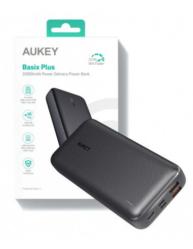 POWER BANK Aukey 20.000 mAh, 18W incarcare...