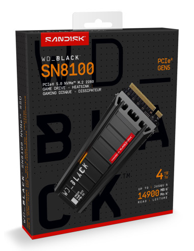 SSD WD_BLACK SN8100 HeatSink 4TB M.2 2280 PCIe...