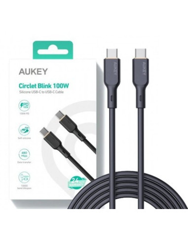 Cablu alimentare si date Aukey, USB Type-C (T)...