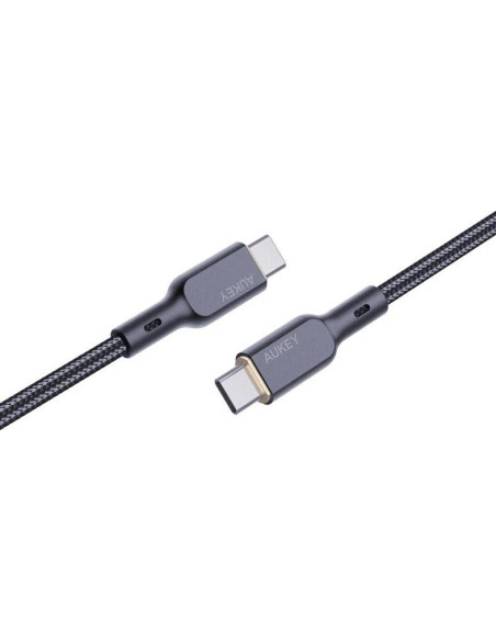 Cablu alimentare si date Aukey, USB Type-C (T) la USB Type-C (T), 1.8m, 480 Mbps, 100W, braided, negru, "LLTSN1041750" -68932378