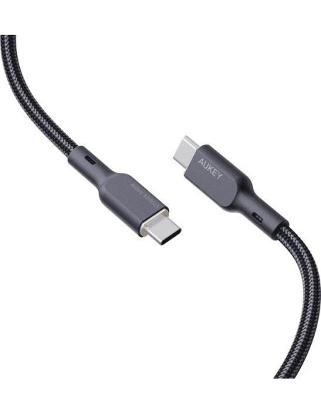 Cablu alimentare si date Aukey, USB Type-C (T) la USB Type-C (T), 1.8m, 480 Mbps, 100W, braided, negru, "LLTSN1041750" -68932378