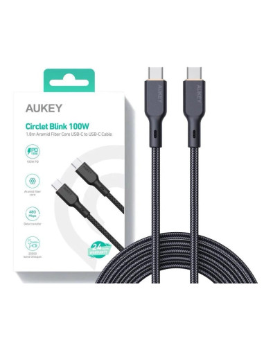 Cablu alimentare si date Aukey, USB Type-C (T)...