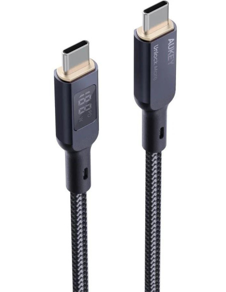 Cablu alimentare si date Aukey, USB Type-C (T) la USB Type-C (T), 1.8m, 480 Mbps, 100W, braided, negru, "LLTSN1041219" -68932378