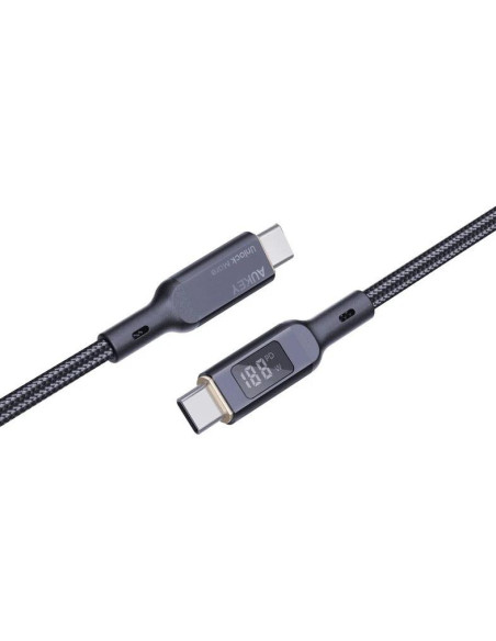 Cablu alimentare si date Aukey, USB Type-C (T) la USB Type-C (T), 1.8m, 480 Mbps, 100W, braided, negru, "LLTSN1041219" -68932378