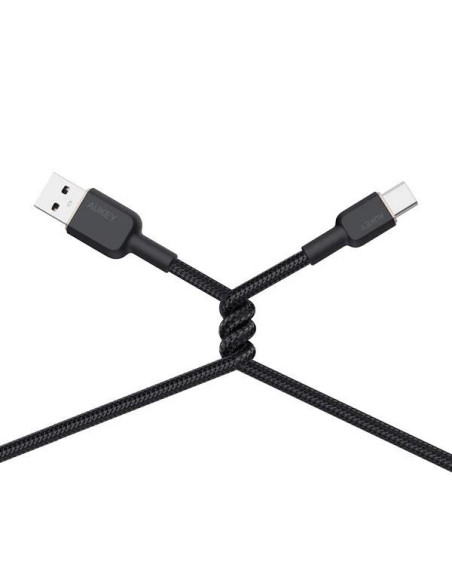Cablu alimentare si date Aukey, USB Type-A (T) la USB Type-C (T), 1.8m, 480 Mbps, 60W, nylon, negru, "LLTSN1041439" -68932378588