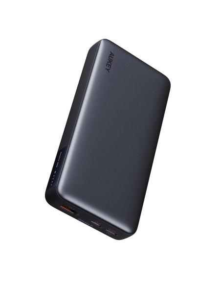 POWER BANK Aukey "PB-Y42" 20.000 mAh, 30W incarcare rapida 3-in-1, 2 x USB-C, 1 x USB-A, 378g, negru, "LLTSN1047247" - 689323786