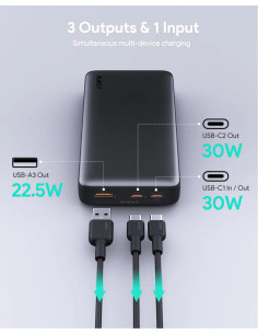 POWER BANK Aukey "PB-Y42" 20.000 mAh, 30W incarcare... 2