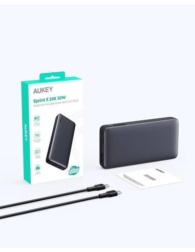 POWER BANK Aukey "PB-Y42" 20.000 mAh, 30W...