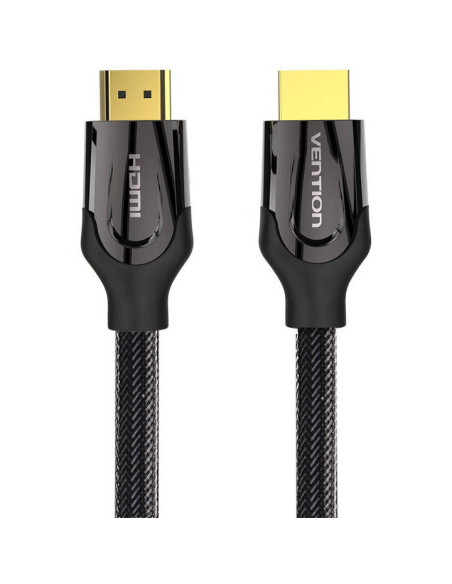 Cablu video Vention,HDMI(T) la HDMI(T),1m, rez max 4K 60Hz/1080p 60Hz,conectori auriti,cupru placat cu argint,invelis PVC si nyl