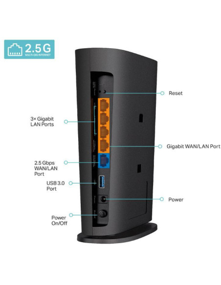 TP-LINK WIFI 6 Router Gigabit, ARCHER AX80, Dual-Band