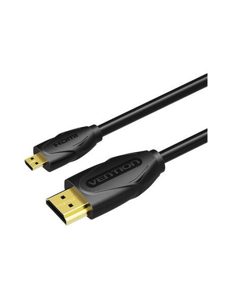 Cablu video Vention, HDMI(T) la microHDMI (T), 2m, rezolutie 4K la 60Hz, PVC, negru, "VAA-D03-B200" - 6922794721135