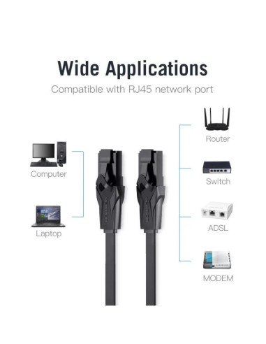 Patch Cord UTP Vention, Cat. 6, 20m, flat...