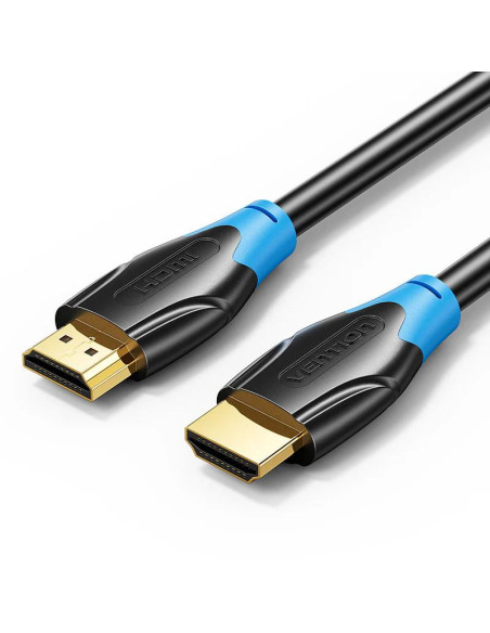 Cablu video Vention, HDMI (T) la HDMI (T), 0.75m, rezolutie 4K la 60Hz, conectori auriti, negru-albastru, "AACBE" - 692279473263