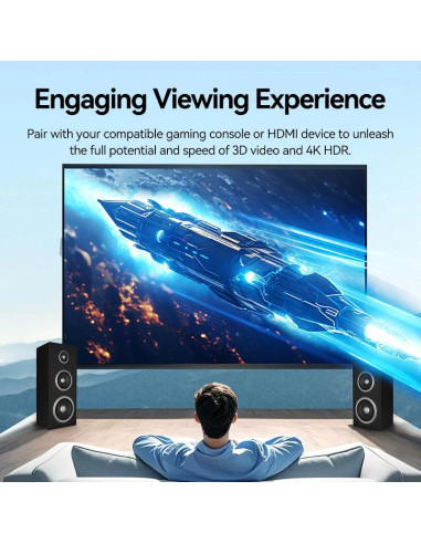 Cablu video Vention, HDMI (T) la HDMI (T), 8m,...