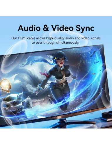 Cablu video Vention, HDMI (T) la HDMI (T), 8m,...
