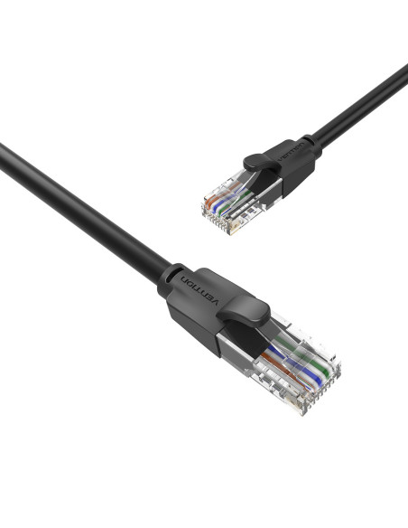 Patch cord UTP Vention, Cat. 6, RJ-45 (T) la RJ-45 (T), 1.5m, AWG 26, 1000Mbps, negru, "IBEBG" - 6922794741058
