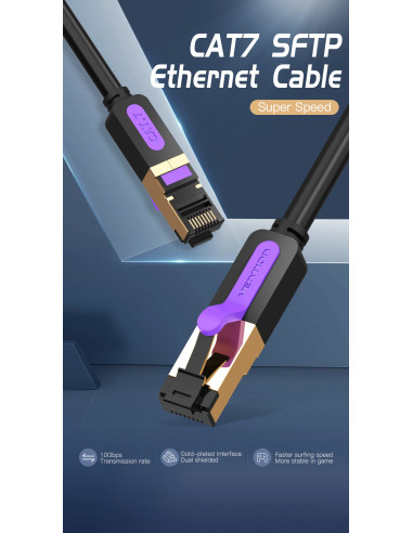 Patch cord SFTP Vention, Cat. 7, RJ-45 (T) la...