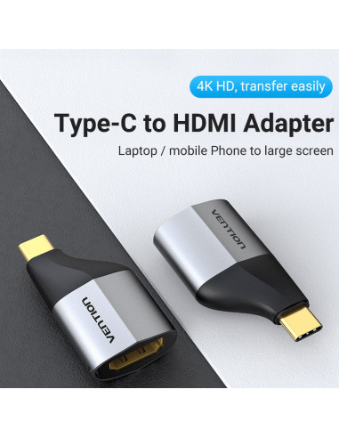Adaptor video Vention, USB-C (T) la HDMI (M),...