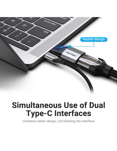 Adaptor video Vention, USB-C (T) la HDMI (M), OTG, rezolutie 4K la 60Hz, gri, "TCAH0" - 6922794742529