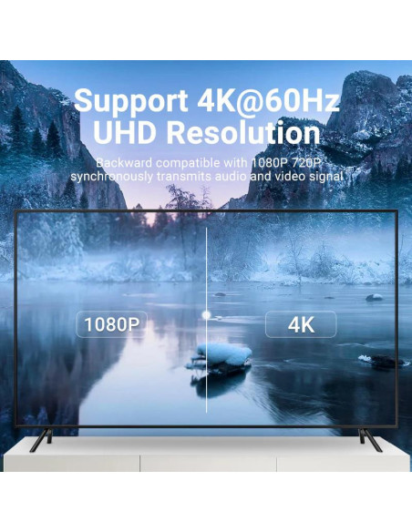 Adaptor video Vention, USB-C (T) la HDMI (M), OTG, rezolutie 4K la 60Hz, gri, "TCAH0" - 6922794742529