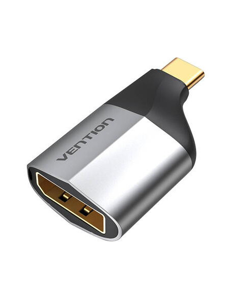Adaptor video Vention, USB Type-C(T) la DisplayPort(M), rezolutie maxima 4K la 60Hz/2K la 60Hz, conectori auriti, invelis aliaj