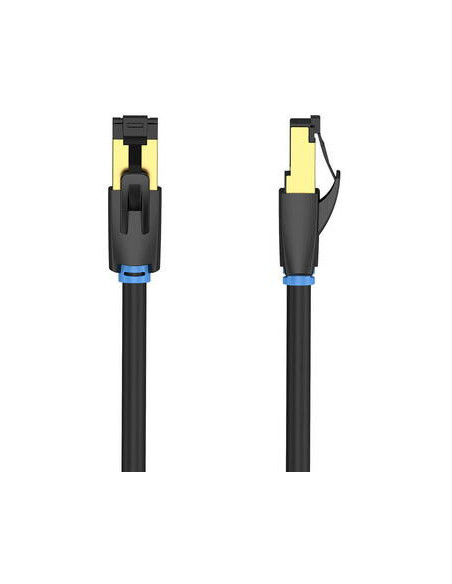 Patch Cord S/FTP Vention, Cat. 8, 0.5m, round cable, conductor cupru, viteza max transfer 40 Gbps, invelis PVC, negru, "IKABD" -
