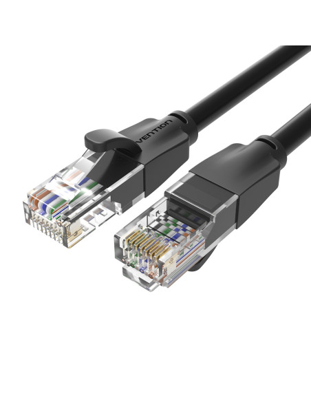 Patch cord UTP Vention, Cat. 6, RJ-45 (T) la RJ-45 (T), 20m, AWG 26, 1000Mbps, negru, "IBEBQ" - 6922794745056