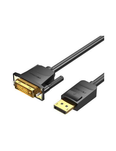 Cablu video Vention, DisplayPort(T) la DVI-D(T) 24+1 pin, 2m, rezolutie 1080p la 60Hz, PVC, negru, "HAFBH" - 6922794745292
