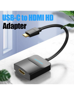 Adaptor video Vention, USB Type-C(T) la HDMI(M), 0.15m,... 2