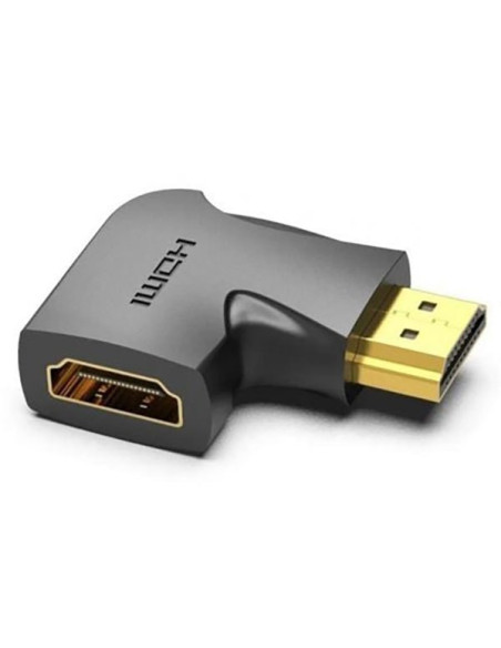 Adaptor video Vention, HDMI(T) la HDMI(M), rezolutie maxima 4K la 60Hz, conectori auriti, unghi 90 grade, invelis PVC, adaptor v