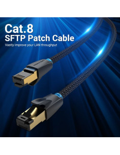 Patch cord SFTP Vention, Cat. 8, RJ-45 (T) la RJ-45 (T),... 2