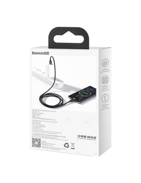 Cabluri periferice BASEUS Cablu Baseus Type-C 66W, 1m, negru