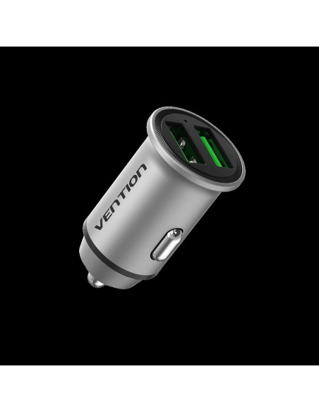 Alimentator SmartPhone Auto Vention, 18W, 2 x USB-A(M), Quick charge, gri, "FFAH0"