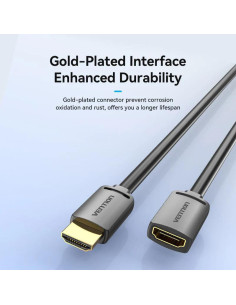 Cablu video prelungitor Vention, HDMI(M) la HDMI(T),... 2
