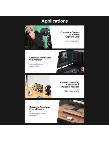 Cablu video Vention, microHDMI(T) la HDMI(T),...