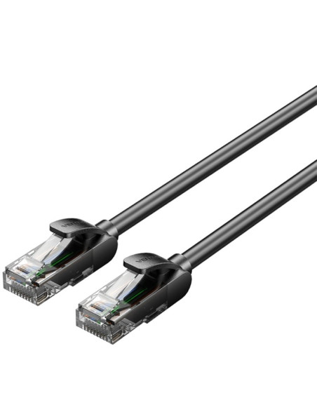 Patch cord UTP Vention, Cat. 5e, RJ-45 (T) la RJ-45 (T), 2m, AWG 26, 1000Mbps, negru,"IABBH" - 6922794781412