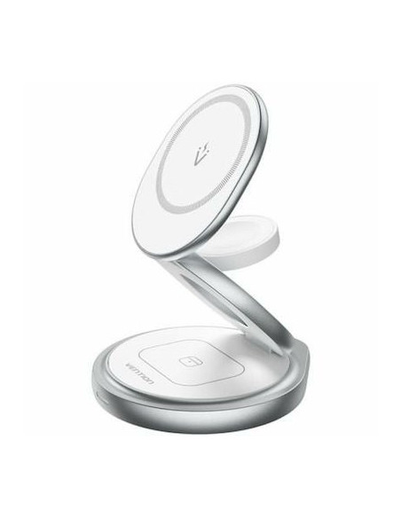 Statie incarcare wireless 3in1 Vention, MagSafe, telefon 15W, ceas 2.5W, casti 3W, fast charge, pliabil, magnetic, 1 x USB-C inc