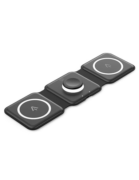 Statie incarcare wireless 3in1 Vention, MagSafe, telefon 15W, ceas 2.5W, casti 5W, fast charge, pliabil, magnetic, lumina LED, 1