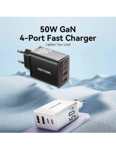 Alimentator retea Vention, 50W, 2 x USB-C (30W/20W), 2 x... 2