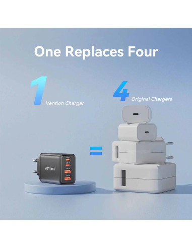 Alimentator retea Vention, 50W, 2 x USB-C...