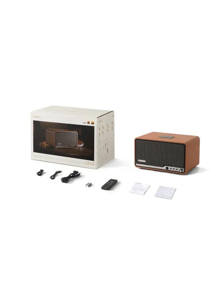 BOXE EDIFIER desktop bluetooth, RMS: 80W (2 x 15W, 1 x 50W), Bluetooth 5.4, AUX, Wi-Fi, USB-C, brown, "S300-BR"