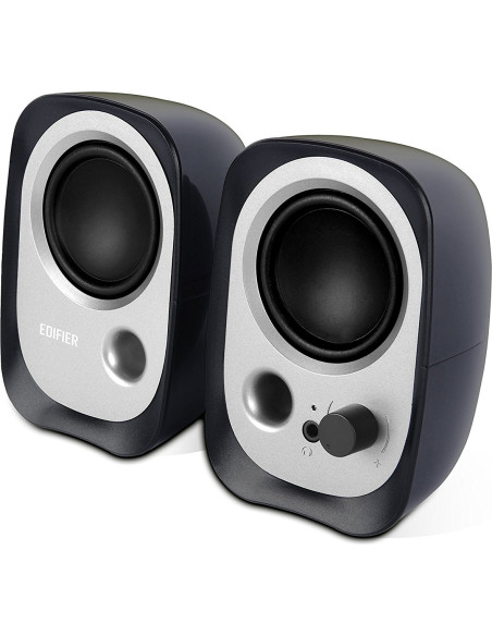 BOXE EDIFIER 2.0, RMS: 4W (2 x 2W), bass reflex port, USB power, black, "R12U"