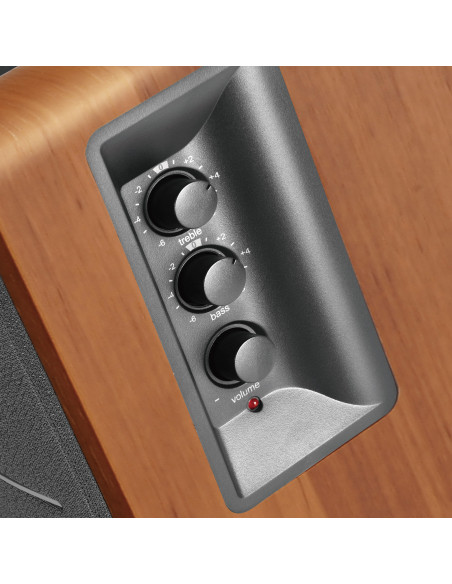 BOXE EDIFIER 2.0, RMS: 42W (2 x 21W), telecomanda wireless, volum, bass, treble, sub-out, brown, "R1280TS-BR"