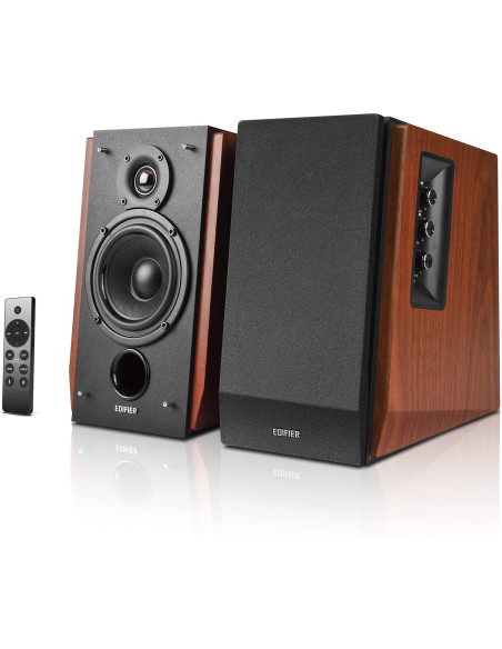 BOXE EDIFIER 2.0, RMS: 66W (2 x 15W, 2 x 18W), bluetooth, telecomanda wireless, volum, bass, treble, dual RCA, sub-out, brown, "