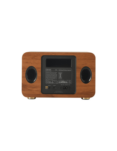 BOXE EDIFIER desktop bluetooth, RMS: 60W (2 x 15W, 1 x 30W), Bluetooth 5.3, AUX, Wi-Fi, USB-C, brown, "D32-BR"
