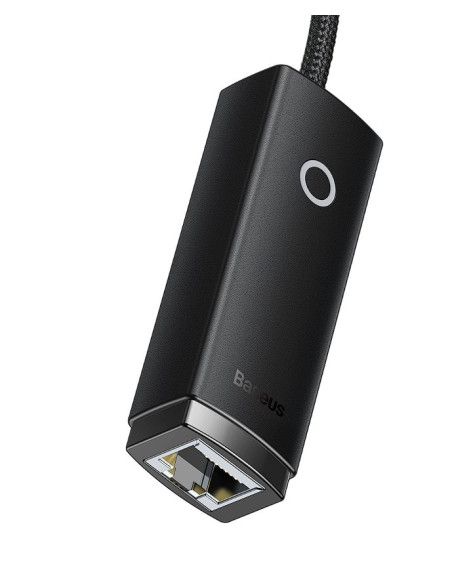 ADAPTOR RETEA Baseus Lite, USB 2.0 to RJ-45 10/100 Mbps Adapter, LED, negru "WKQX000001" - 6932172606022