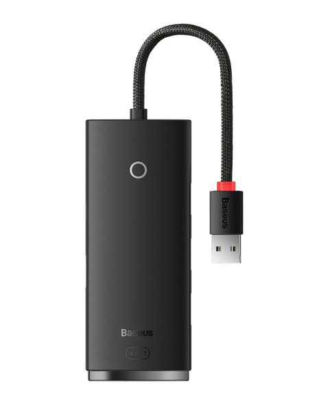 HUB extern Baseus Lite, porturi USB: USB 3.0 x 4, conectare prin USB 3.0, lungime 1m, negru, "WKQX030101" - 6932172606206
