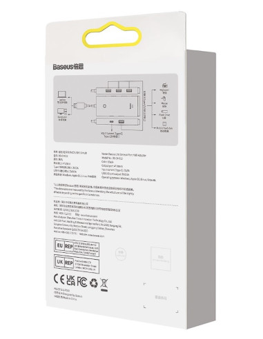 HUB extern Baseus Lite, porturi USB: USB 3.0 x...